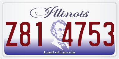 IL license plate Z814753