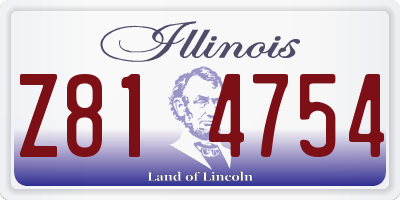 IL license plate Z814754
