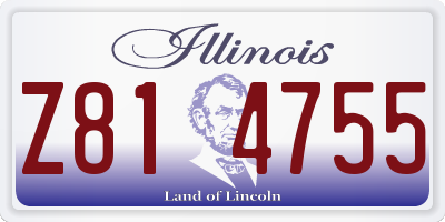 IL license plate Z814755