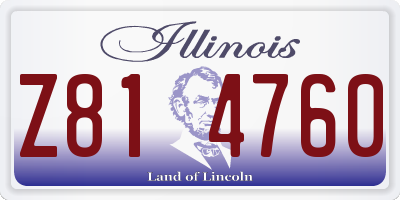 IL license plate Z814760