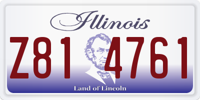 IL license plate Z814761