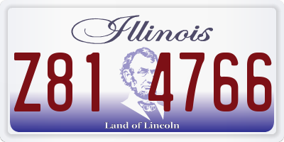 IL license plate Z814766