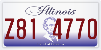 IL license plate Z814770