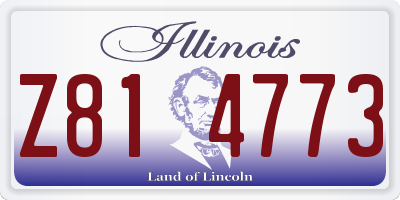 IL license plate Z814773
