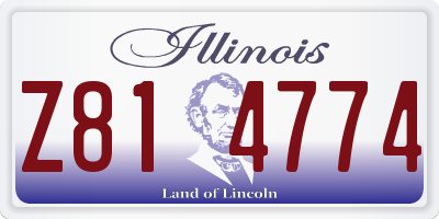 IL license plate Z814774