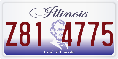 IL license plate Z814775
