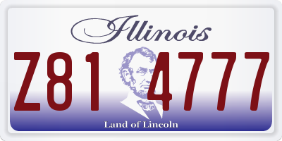 IL license plate Z814777