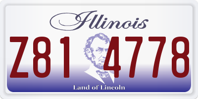 IL license plate Z814778