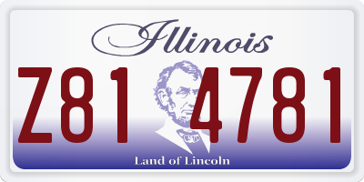 IL license plate Z814781