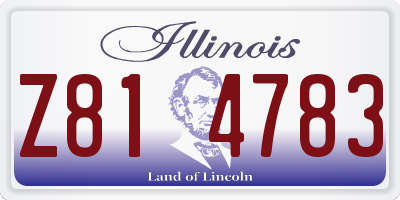 IL license plate Z814783