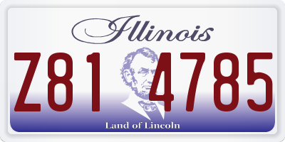 IL license plate Z814785