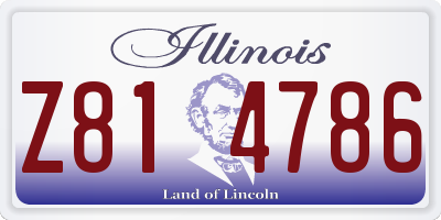 IL license plate Z814786