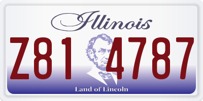 IL license plate Z814787
