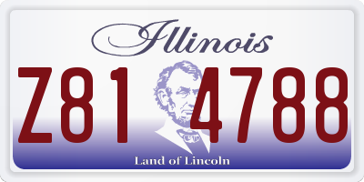 IL license plate Z814788
