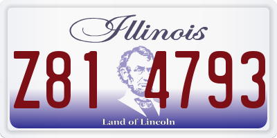 IL license plate Z814793