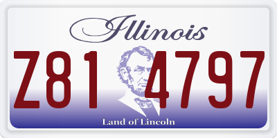 IL license plate Z814797