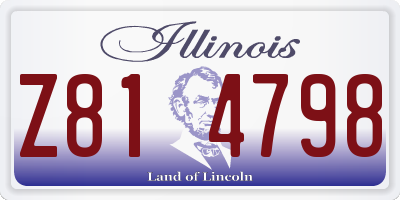IL license plate Z814798