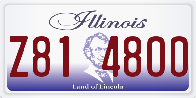 IL license plate Z814800