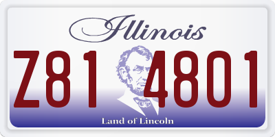 IL license plate Z814801