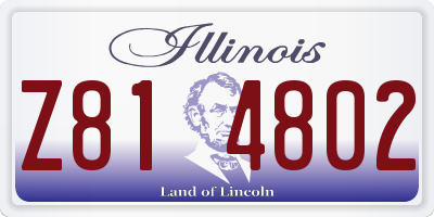 IL license plate Z814802