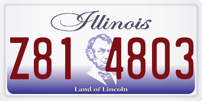 IL license plate Z814803