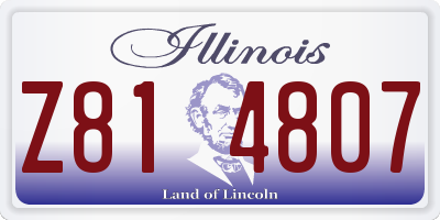 IL license plate Z814807