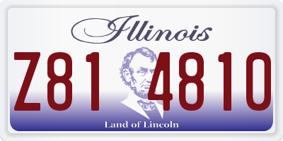 IL license plate Z814810