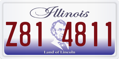 IL license plate Z814811