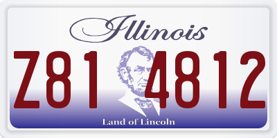 IL license plate Z814812