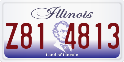 IL license plate Z814813