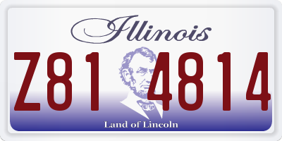 IL license plate Z814814