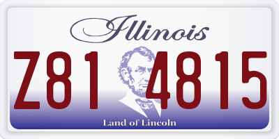 IL license plate Z814815