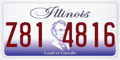 IL license plate Z814816