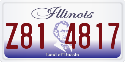 IL license plate Z814817