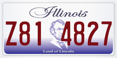 IL license plate Z814827