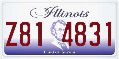 IL license plate Z814831