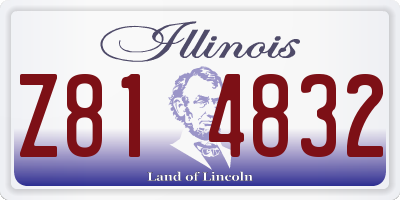 IL license plate Z814832