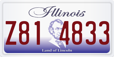 IL license plate Z814833