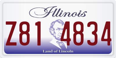 IL license plate Z814834