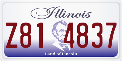 IL license plate Z814837