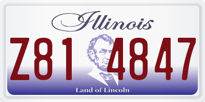 IL license plate Z814847