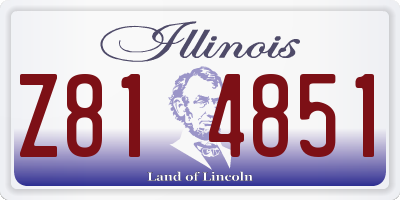 IL license plate Z814851