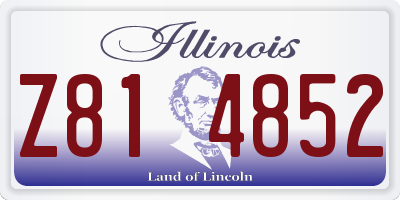 IL license plate Z814852