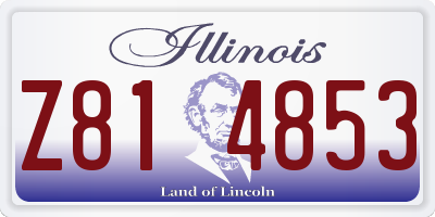 IL license plate Z814853