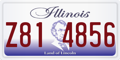 IL license plate Z814856
