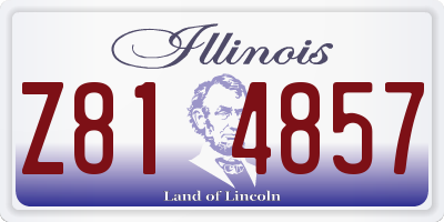 IL license plate Z814857