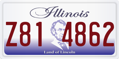 IL license plate Z814862