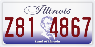 IL license plate Z814867