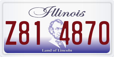 IL license plate Z814870