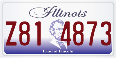 IL license plate Z814873